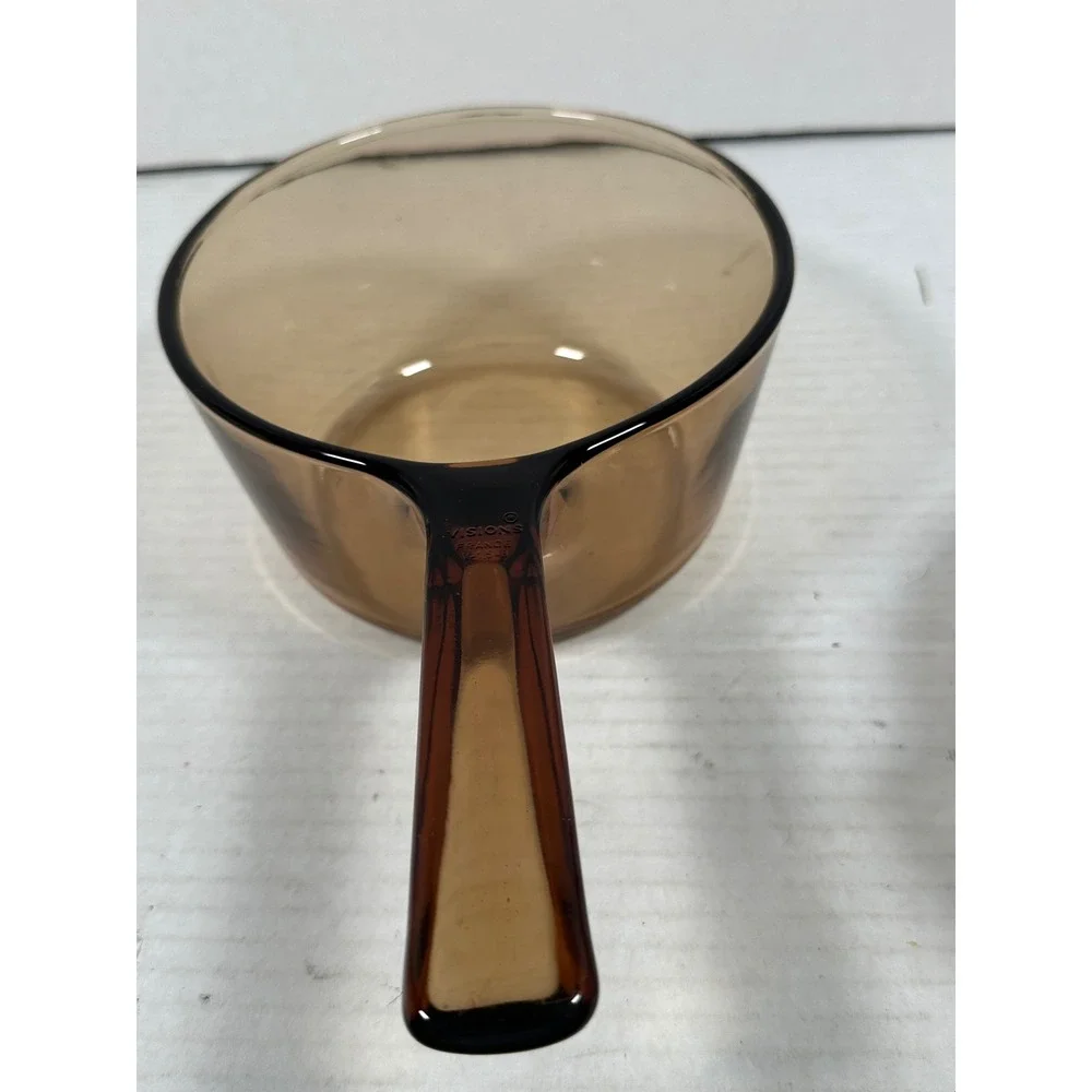 Visions by‎ Corning Amber Glass Double Boiler Set V-1.5-B 1.5L France 3 Piece